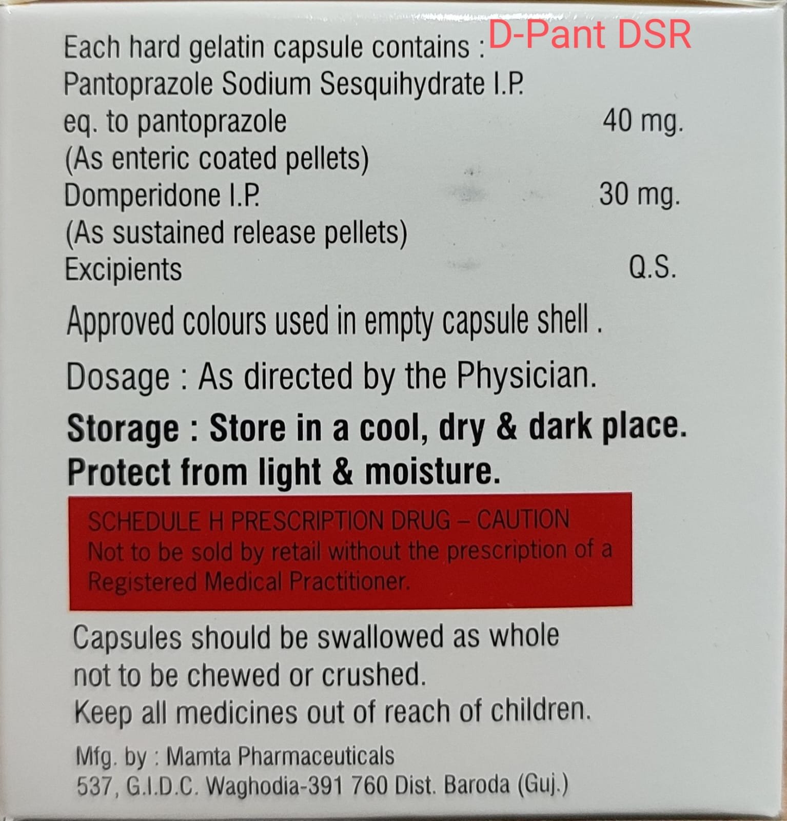 D-Pant DSR Capsules